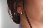 6K Gold Bold Square Hoops