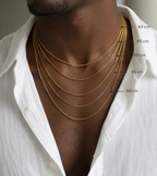 6K Gold Men's Square Franco Necklace