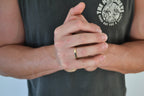 6k Gold Men's Slim Rectangle Signet Ring