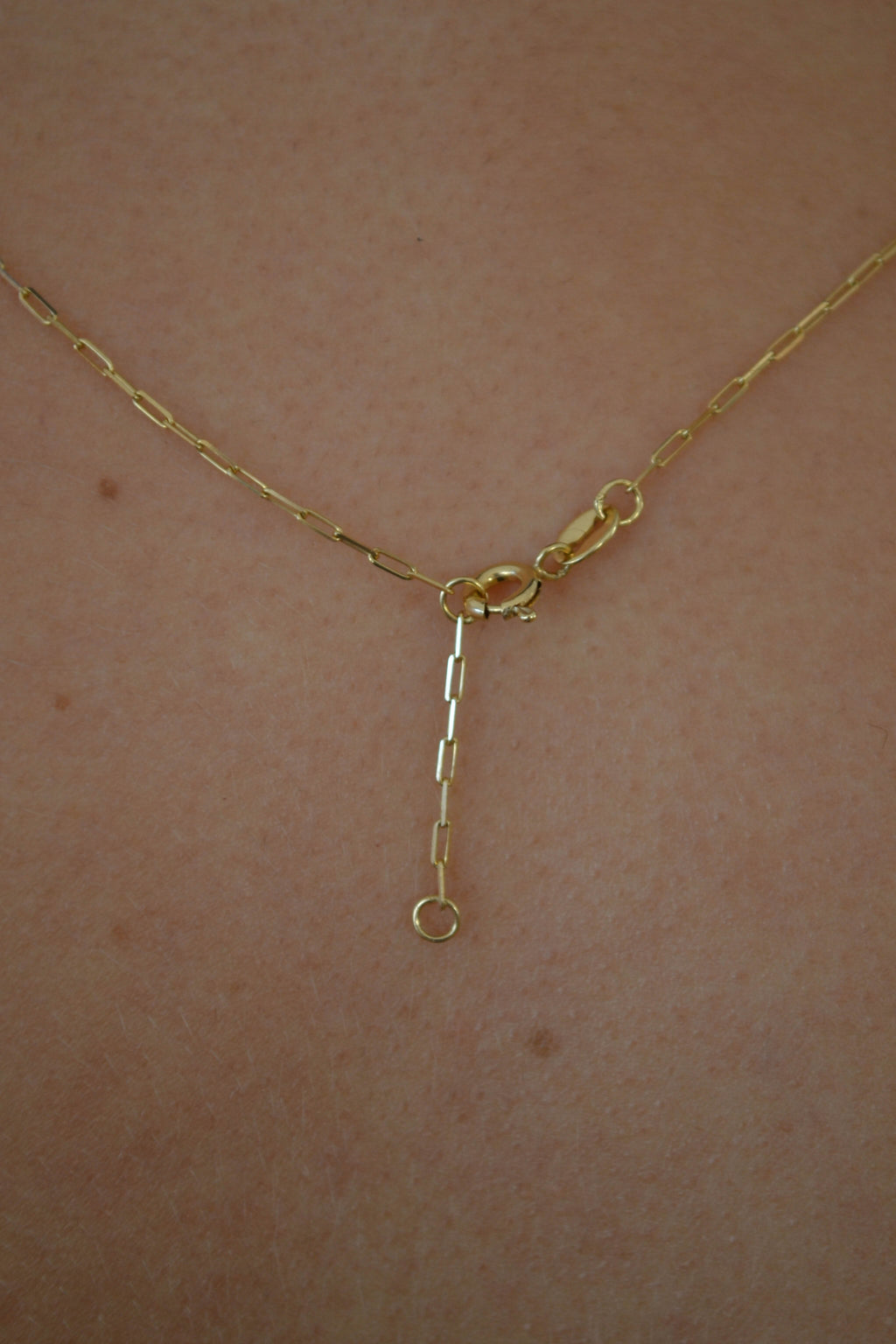 6K Gold Fine Paperclip Necklace