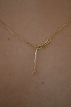 6K Gold Fine Paperclip Necklace