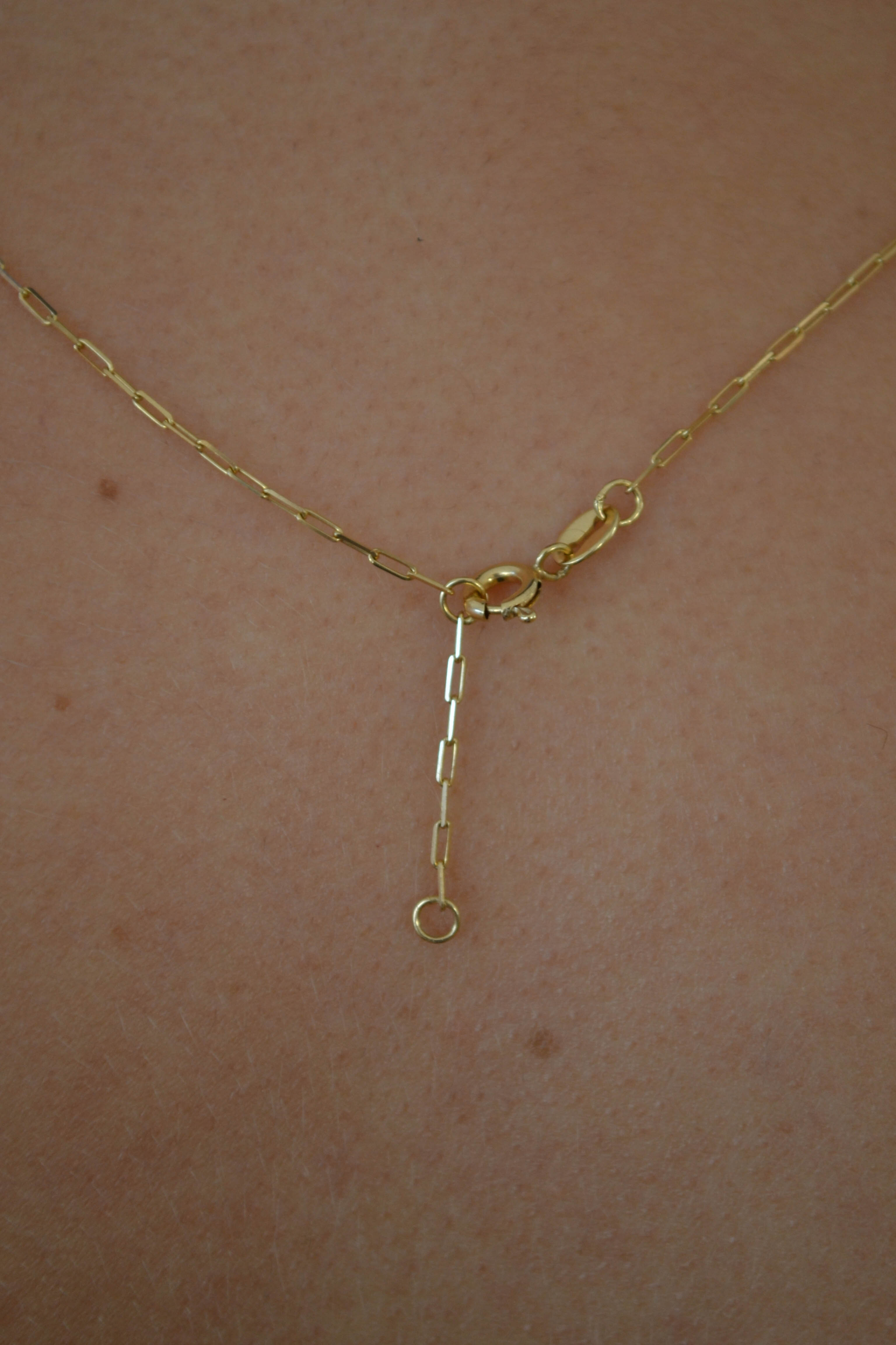 6K Gold Fine Paperclip Necklace