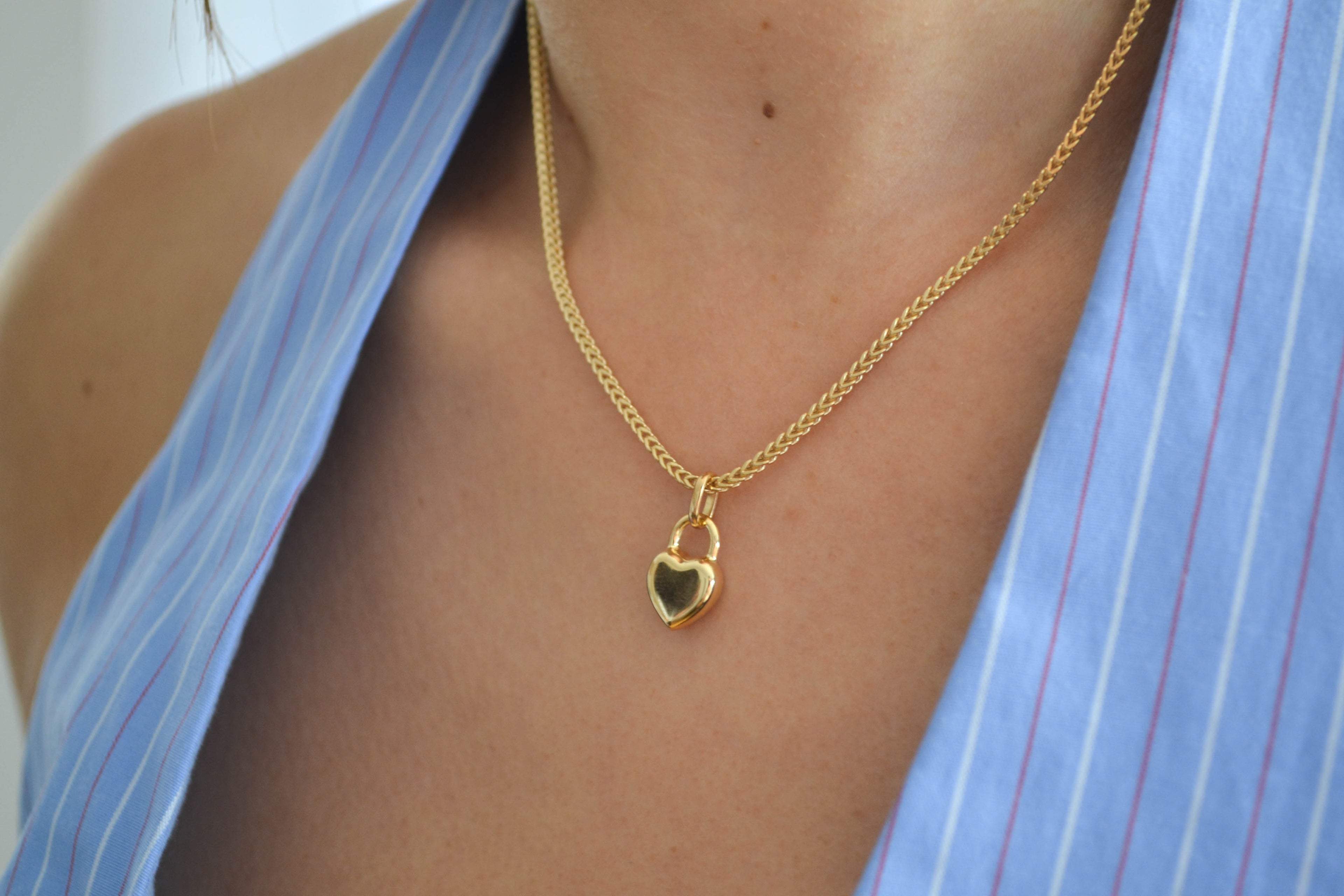 6K Gold Locked in Love Necklace