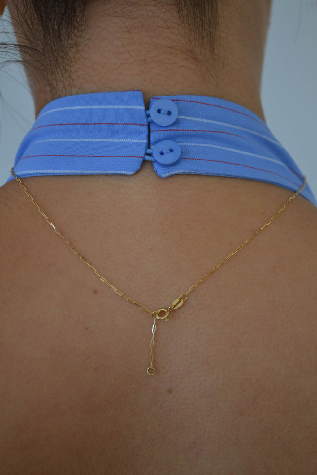 6K Gold Fine Paperclip Necklace