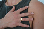 6k Gold Men's Slim Rectangle Signet Ring