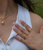 6K Gold Waves Ring