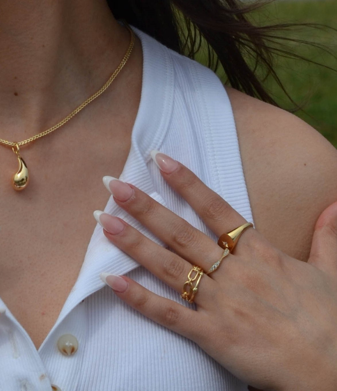 6K Gold Waves Ring