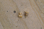6K Gold Four-Leaf Clover Studs