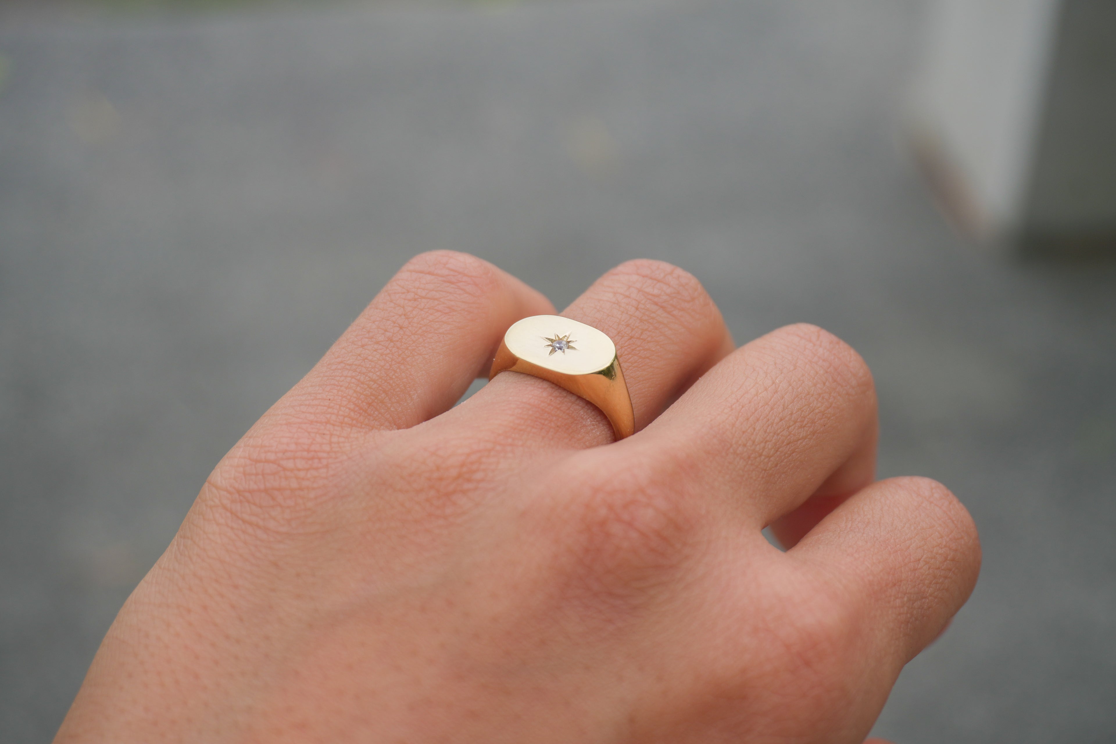 Star Set Signet Ring