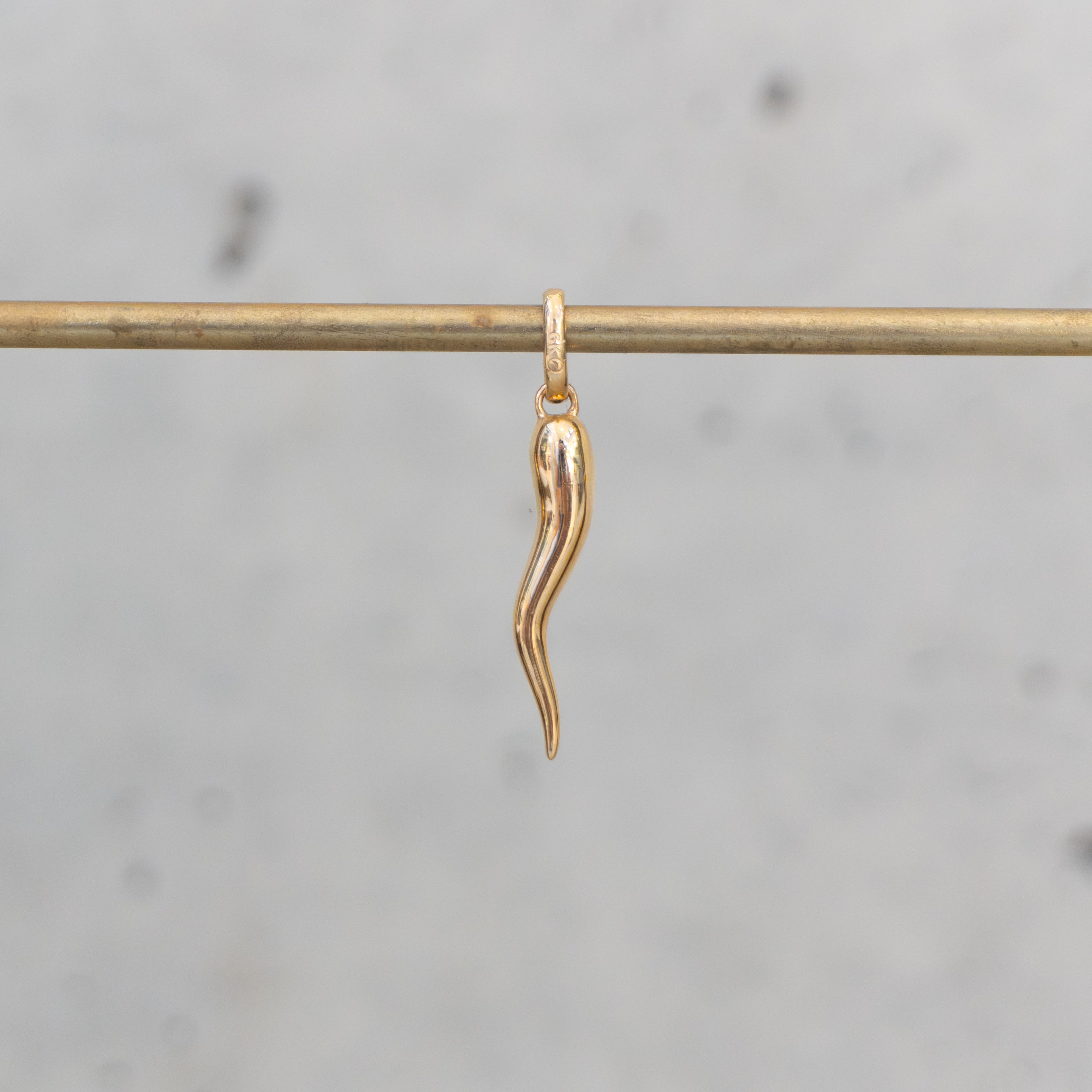 Gold chilli pendant 