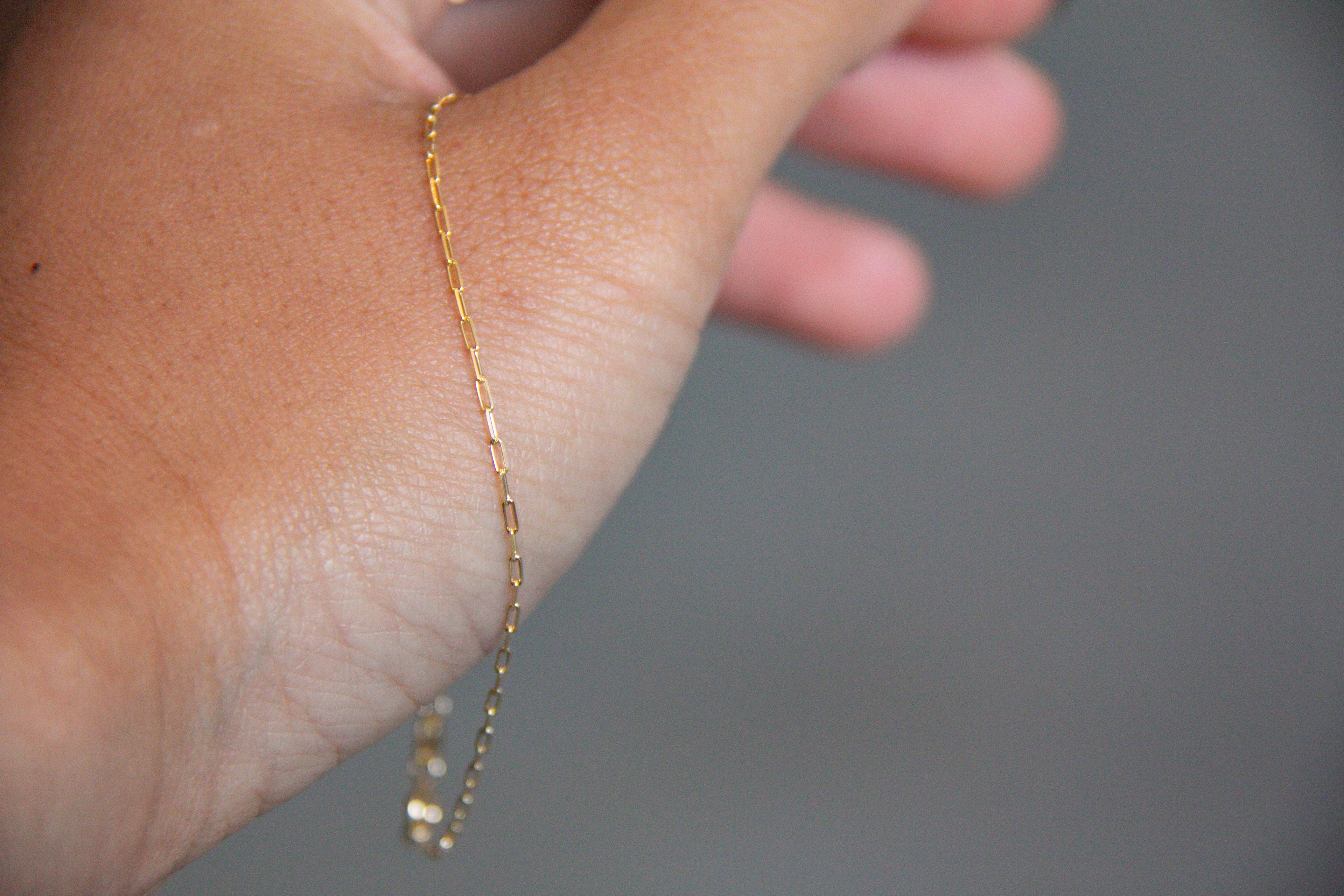 Fine Paperclip Bracelet