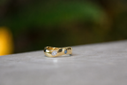 6K Gold Diamond Stride Ring