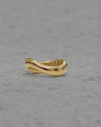 6K Gold Curved Bold Ring