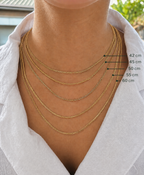6K Gold Square Franco Necklace