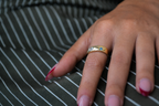 6K Gold Diamond Stride Ring