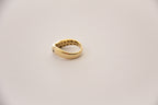 6K Gold Diamond Stride Ring