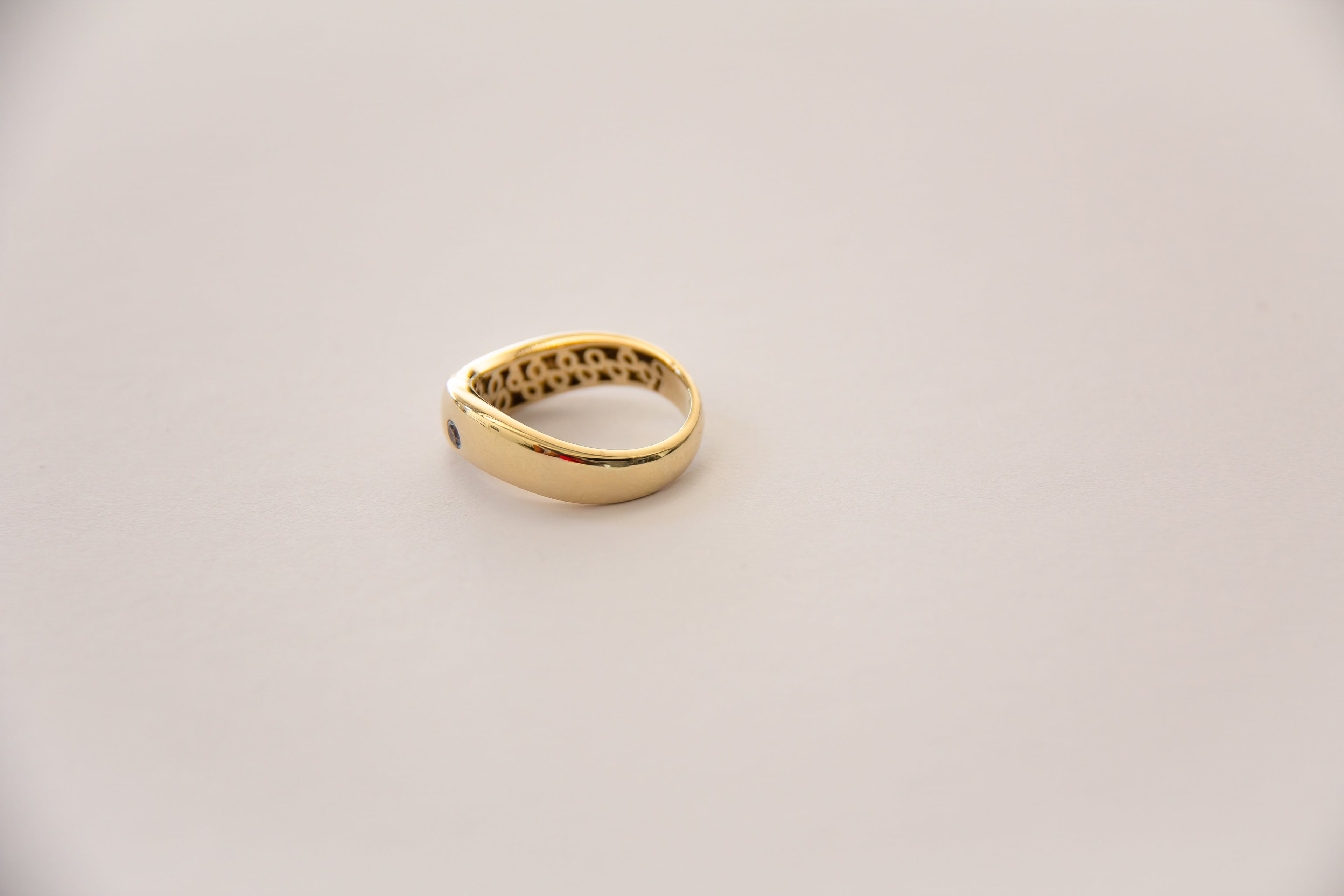 6K Gold Diamond Stride Ring