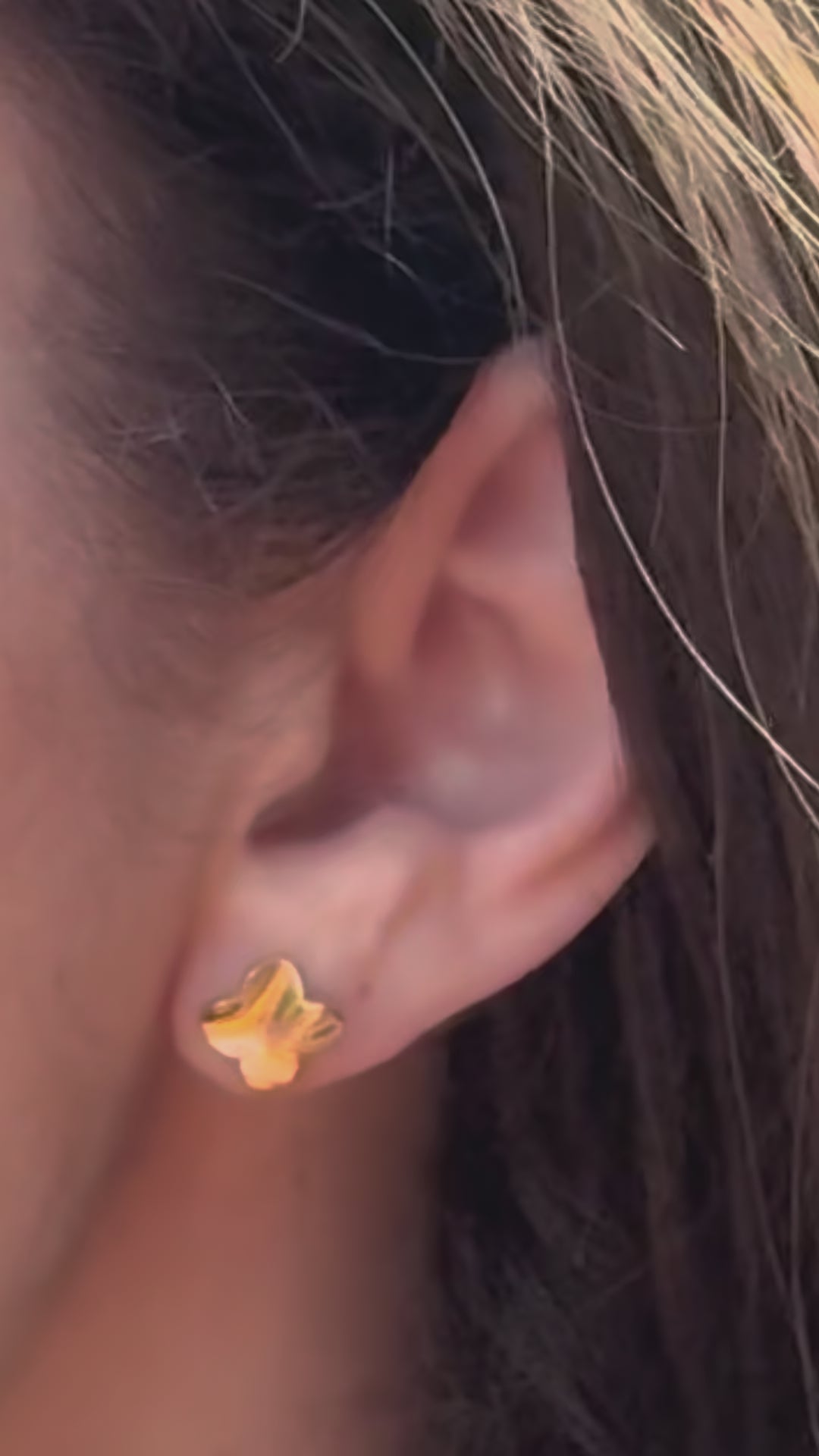 6K Gold Four-Leaf Clover Studs